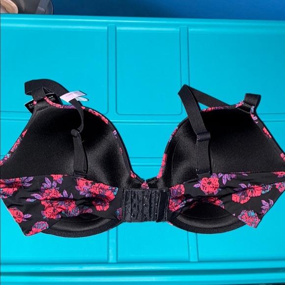 Maidenform Black and Pink Floral Bra Intimates - Picture 5 of 6
